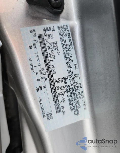 2017 Ford Focus Se из США, поврежденный, VIN 1FADP3K2XHL297937